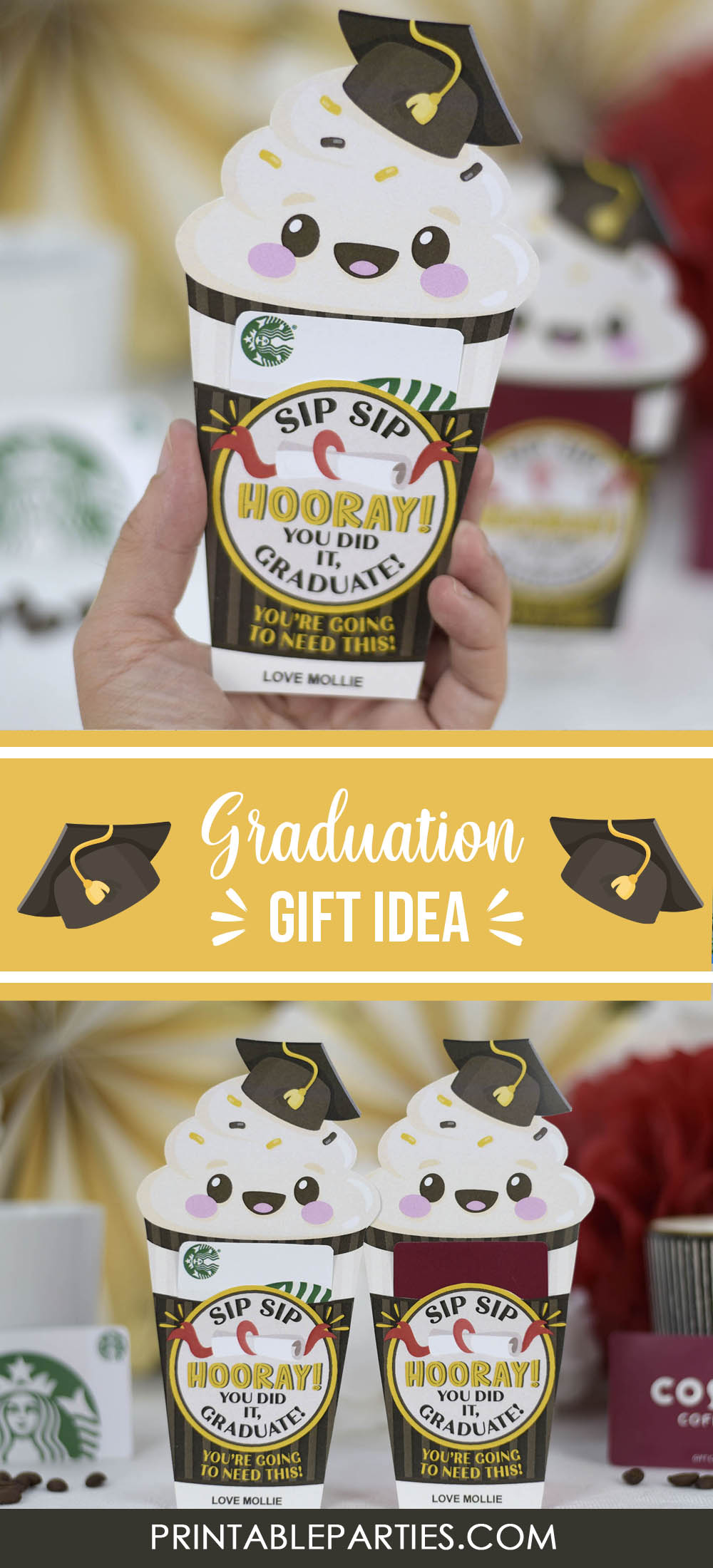 graduation gift, coffee card holder graduation gift, coffee card holder